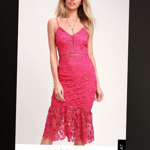 Lulus Dresses & Skirts - Pink Crochet Dress